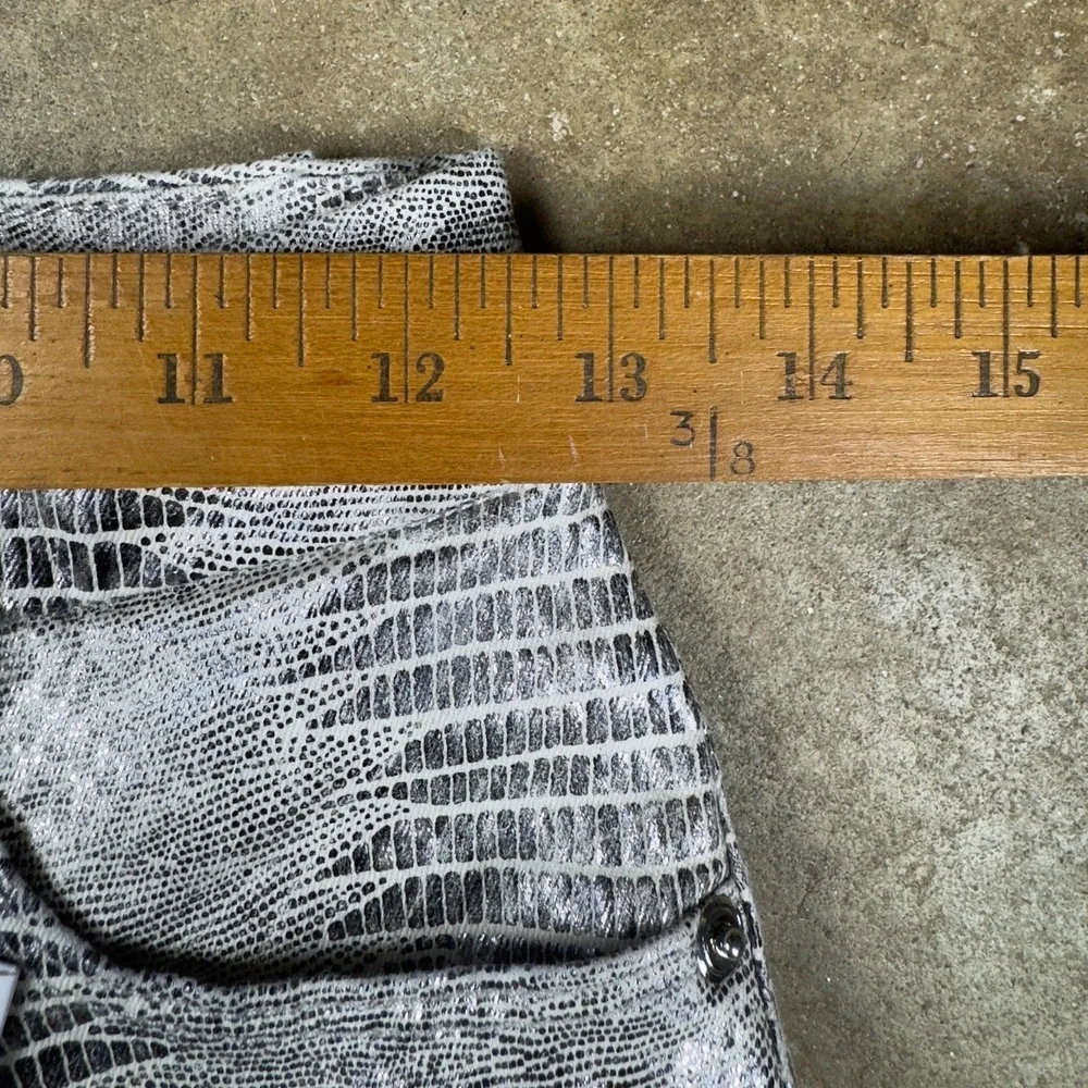 NWT Good American Snake Print Pants Women's‎ Size 2 Straight Leg Metallic Y2K